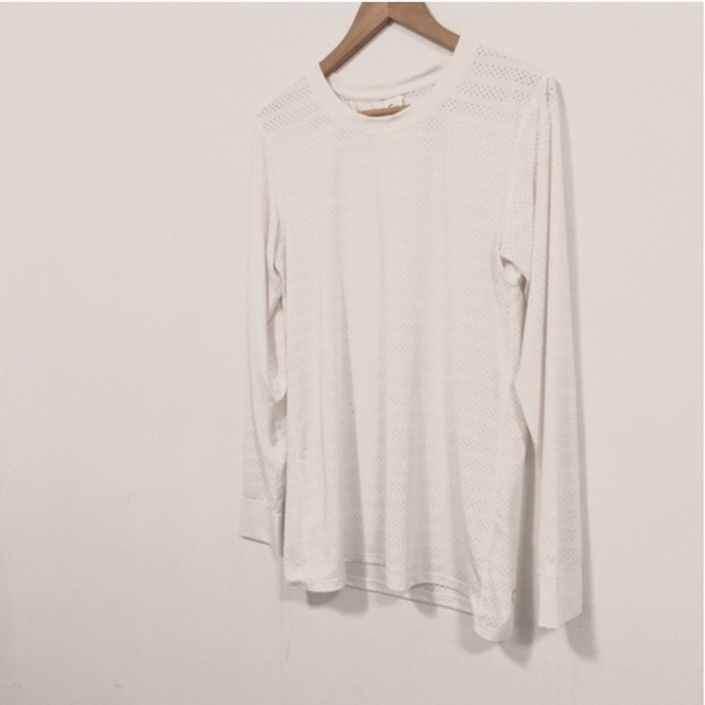 Zyia Active White Perforated Chill Long Sleeve Top S - Picture 7 of 14